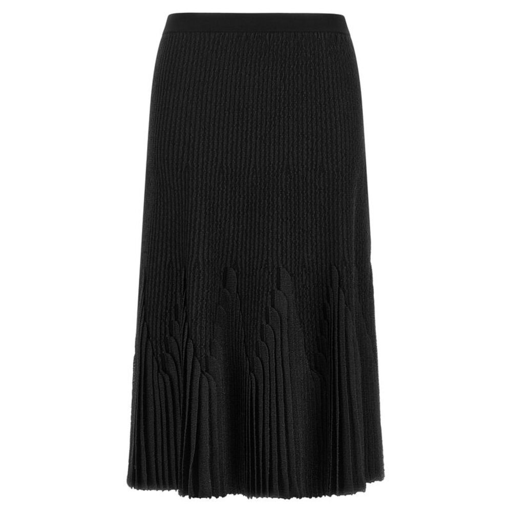 Elisabetta Franchi Black Viscose Midi Women's Skirt